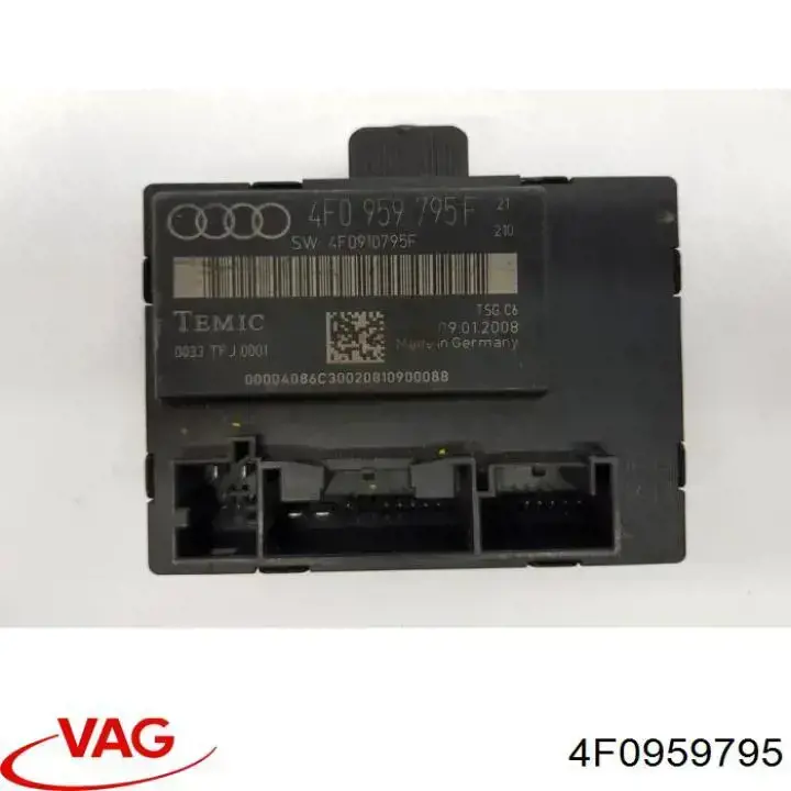 4F0959795 VAG Módulo de confort de la puerta trasera