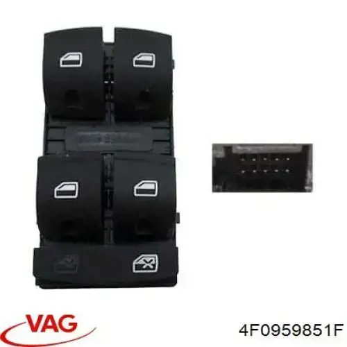 Comprar 4F0959851F VAG Interruptor de elevalunas delantera izquierda