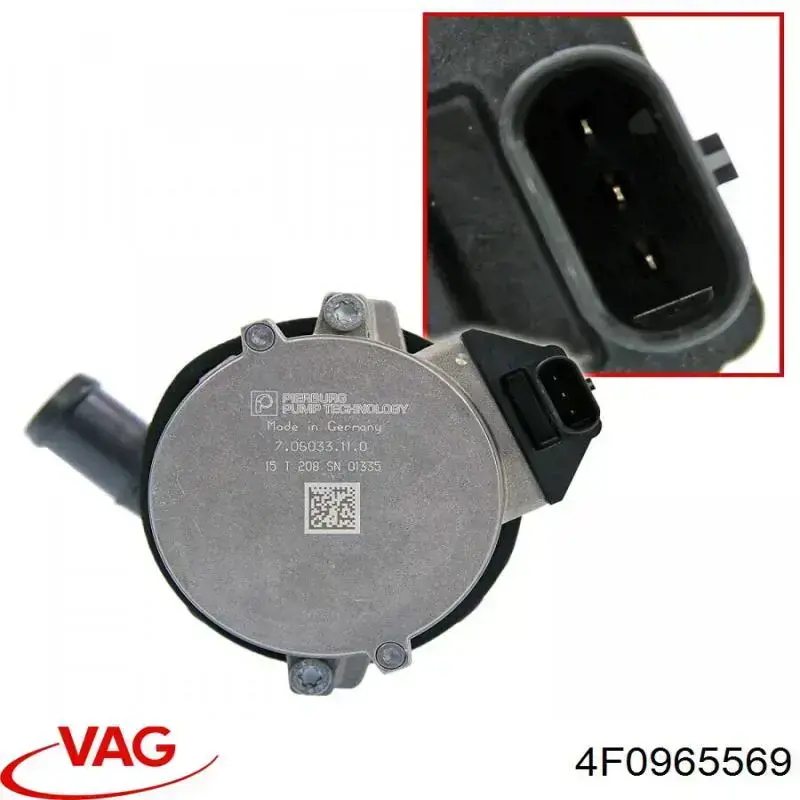 4F0965567 VAG Bomba de agua eléctrica auxiliar