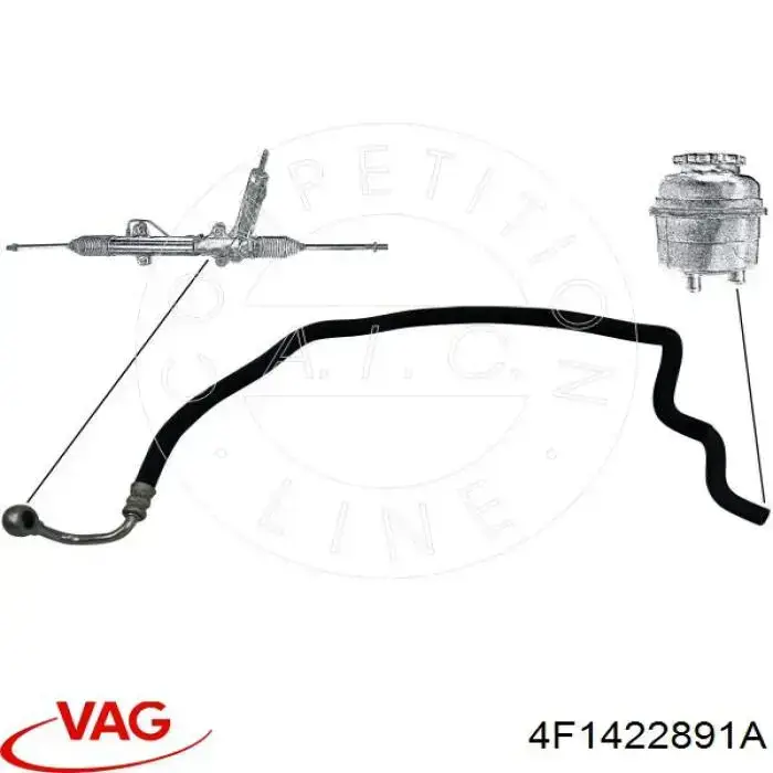 Comprar 4F1422891A VAG Manguera de baja presión de la dirección asistida, de la cremallera al radiador