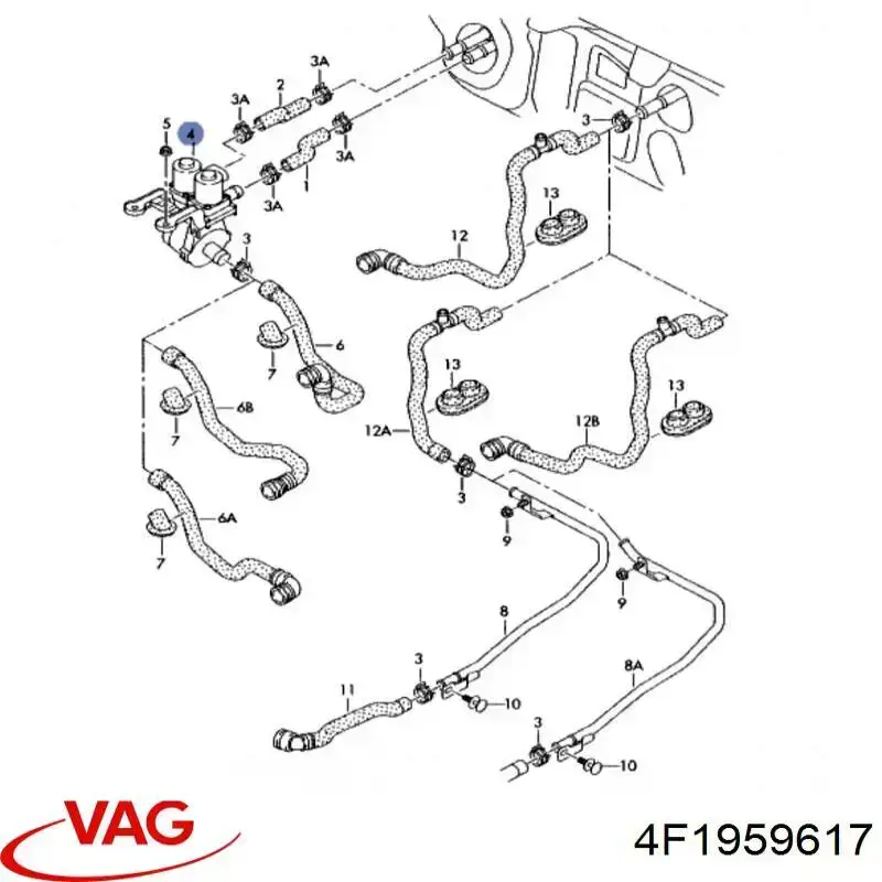 Válvula de calefacción VAG 4F1959617 precio, desde 133,08 EUR