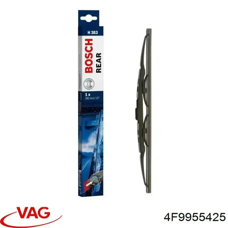 Brazo del limpiaparabrisas, trasero 4F9955425 VAG