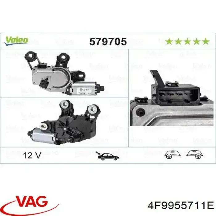 4F9955711E VAG Motor del limpiaparabrisas trasero