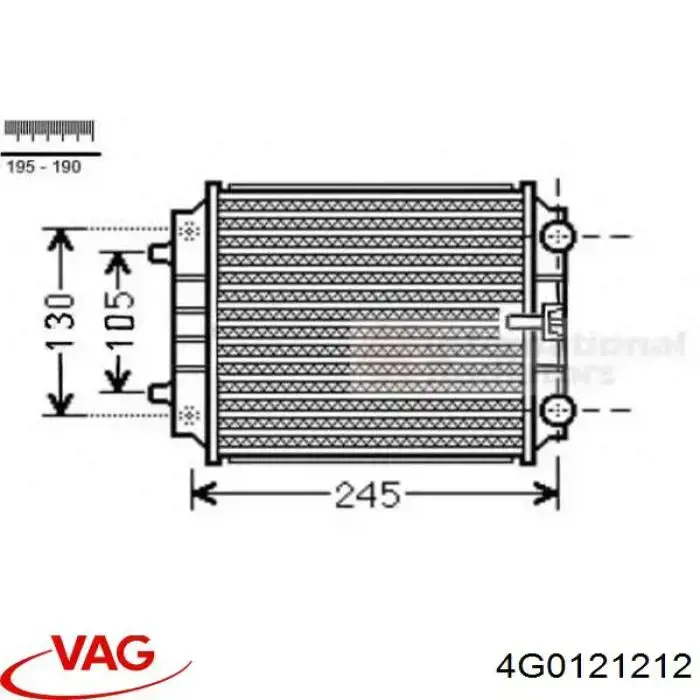 Radiador adicional de refrigeración del motor 60339 Nissens