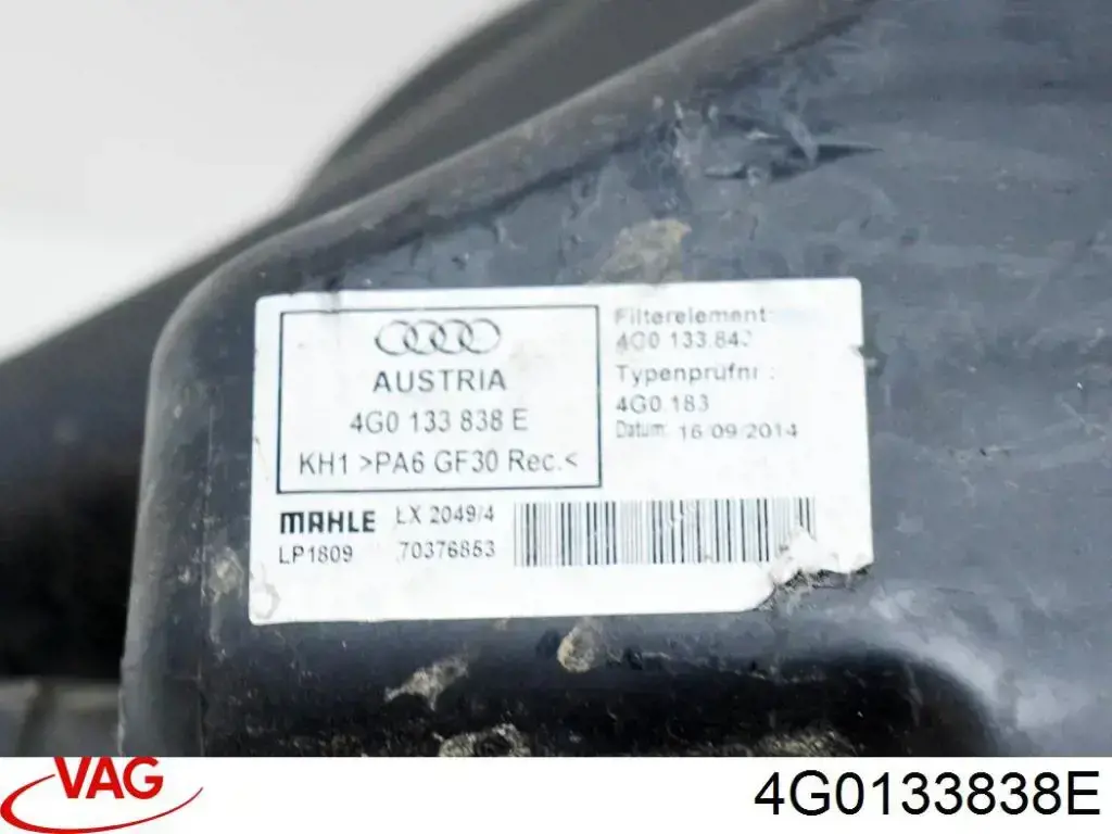 Comprar 4G0133838E VAG Caja del filtro de aire