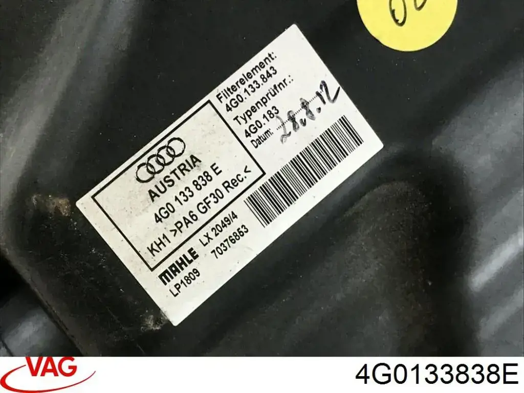 Caja del filtro de aire 4G0133838E VAG
