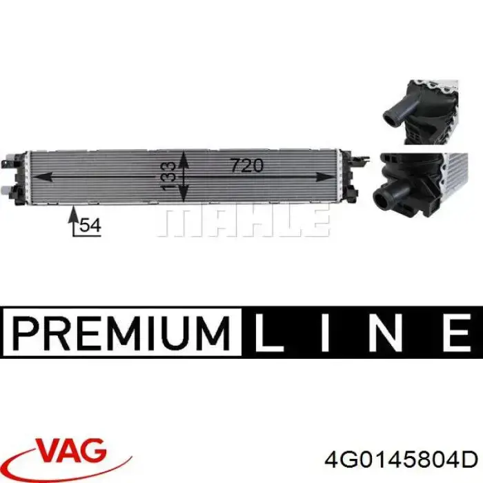 Radiador adicional de refrigeración del motor 4G0145804D VAG