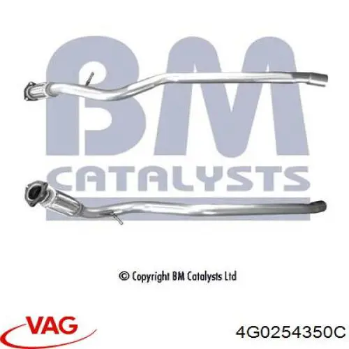 4G0254350C VAG Tubo intermedio de escape