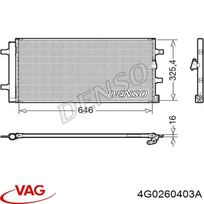 4G0260403A VAG Radiador de aire acondicionado