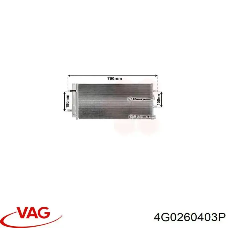 4G0260403P VAG condensador aire acondicionado