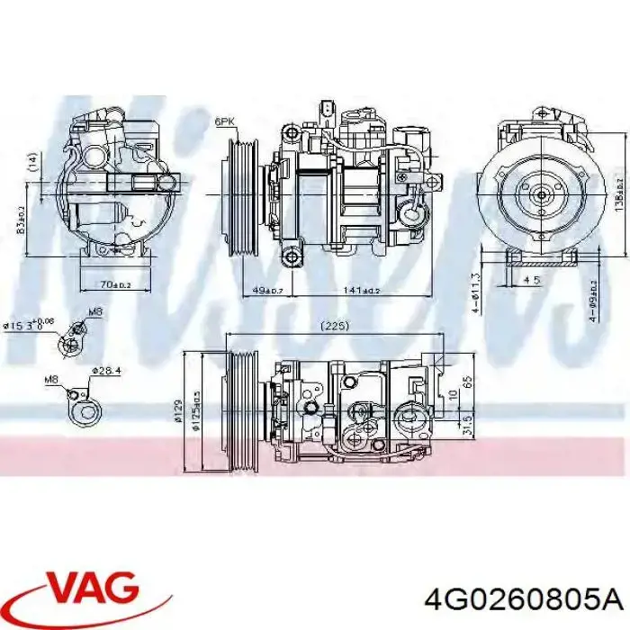 Comprar 4G0260805A VAG Compresor de aire acondicionado coche