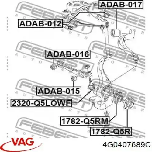 Rótula inferior de suspensión VAG 4G0407689C
