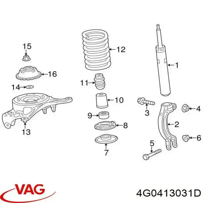 Comprar 4G0413031D VAG Amortiguador