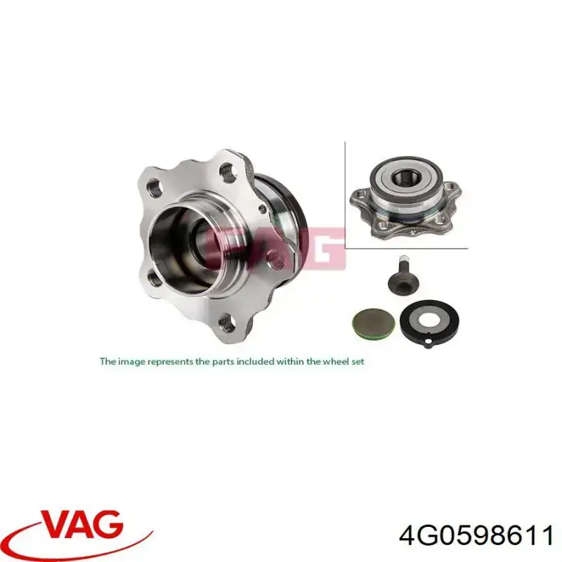 Comprar 4G0598611 VAG Cubo de rueda, Eje trasero