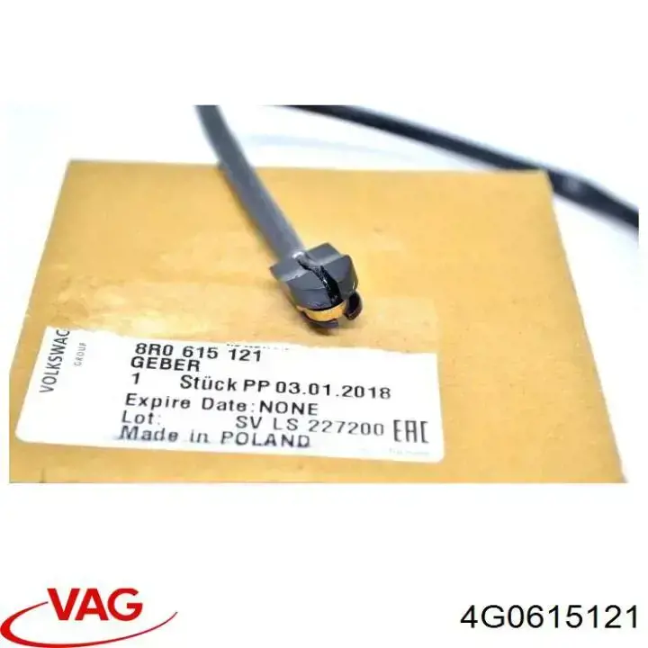 Sensor de desgaste de pastillas de freno trasero VAG 4G0615121