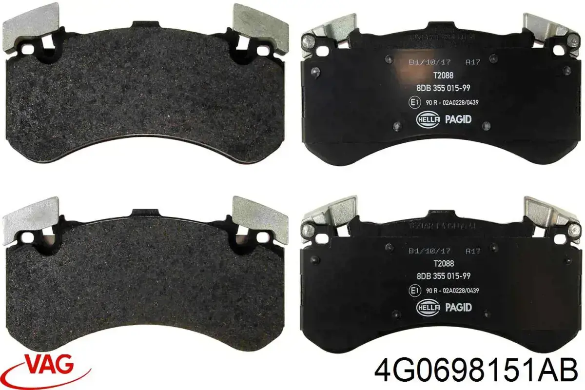 Pastillas de freno 4G0698151AB VAG
