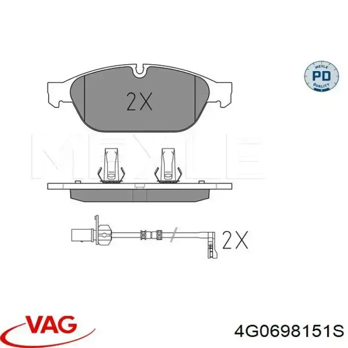 Comprar 4G0698151S VAG Pastillas delanteras de freno
