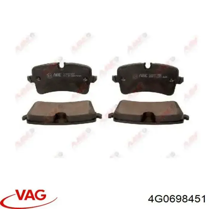 Pastillas de freno traseras 4G0698451 VAG
