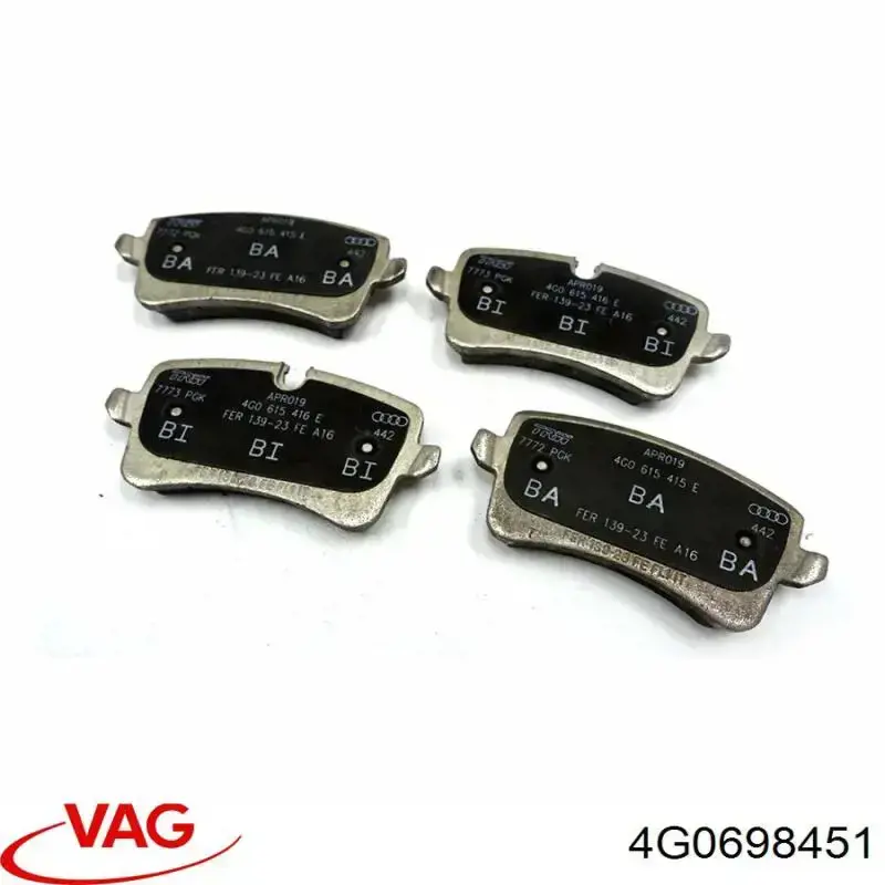 Pastillas traseras de freno VAG 4G0698451 precio, desde 36,07 EUR