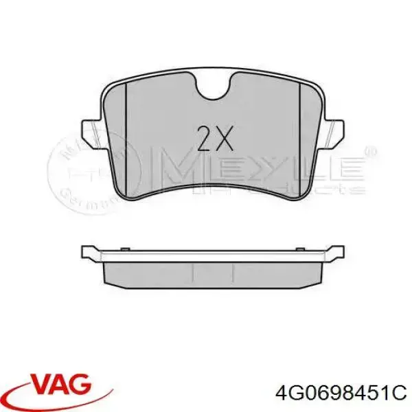 Pastillas traseras VAG 4G0698451C