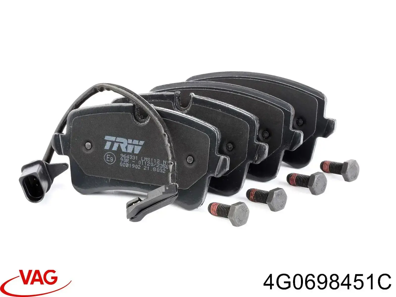 Pastillas de freno traseras 4G0698451C VAG