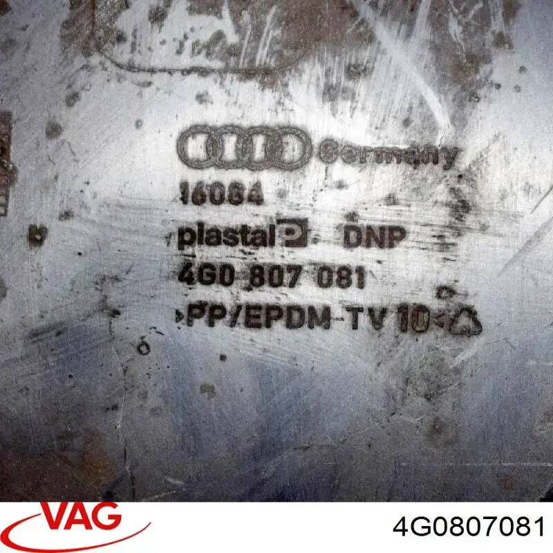 4G0807081 VAG Cubierta superior del difusor del radiador