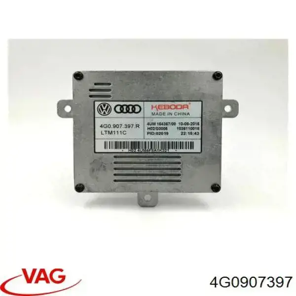 Módulo de control de luces de faros (ECU) 4G0907397 VAG