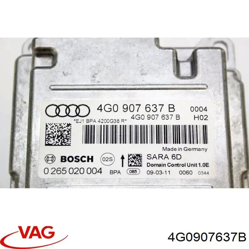 Sensor de aceleración lateral (ESP) VAG 4G0907637B precio, desde 74,05 EUR
