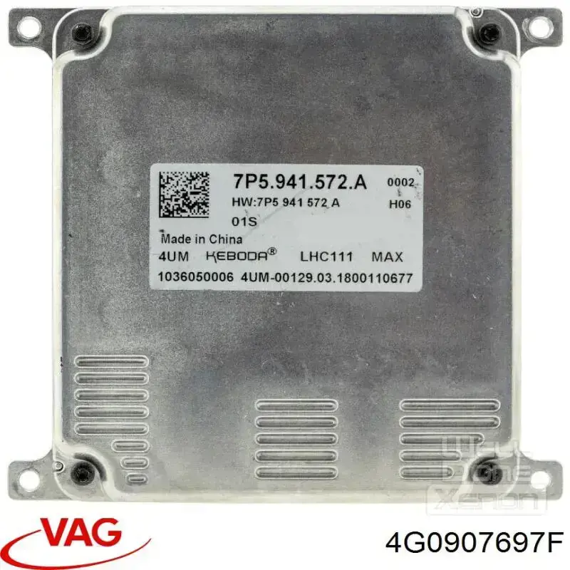 Módulo de control de luces de faros (ECU) VAG 4G0907697F