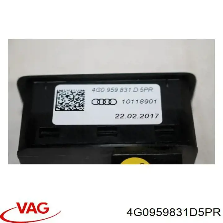 Botón de accionamiento del cierre de la tapa del maletero (puerta trasera 3/5) VAG 4G0959831D5PR precio, desde 65,34 EUR