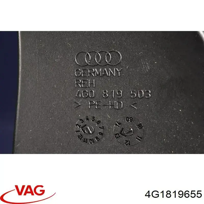 Conducto de aire izquierdo bajo el salpicadero VAG 4G1819655 precio, desde 41,02 EUR