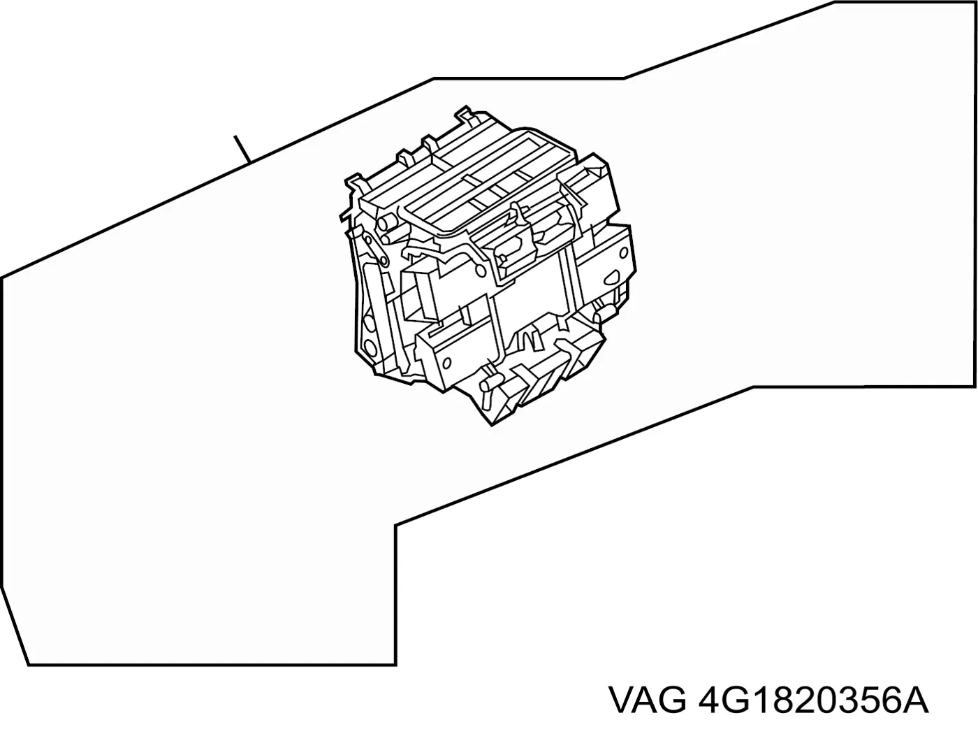 4G1820356A VAG Carcasa del ventilador del calefactor, conjunto