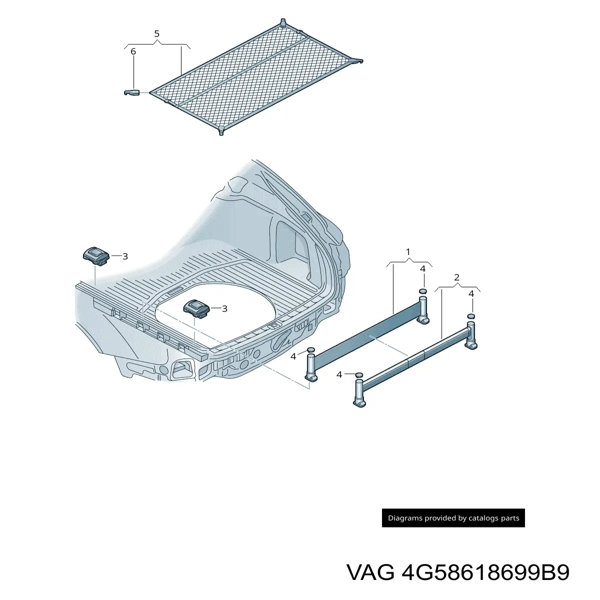 Red del maletero VAG 4G58618699B9 precio, desde 119,57 EUR