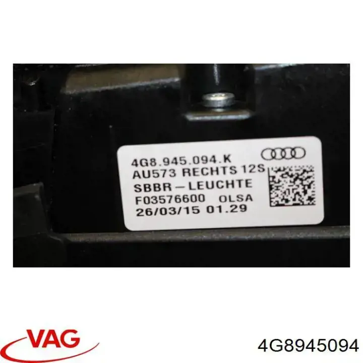 Piloto trasero interior derecho VAG 4G8945094 precio, desde 222,16 EUR
