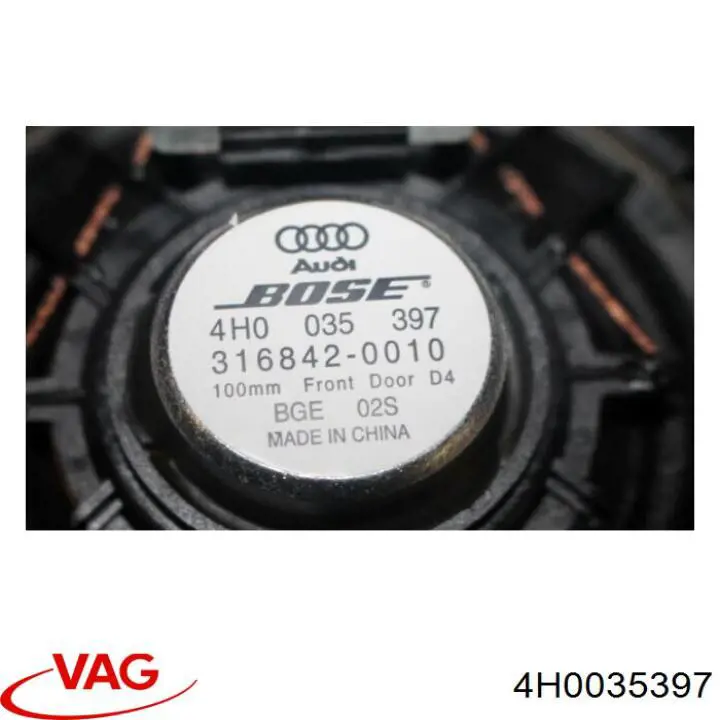 4H0035397 VAG Altavoz de la puerta delantera