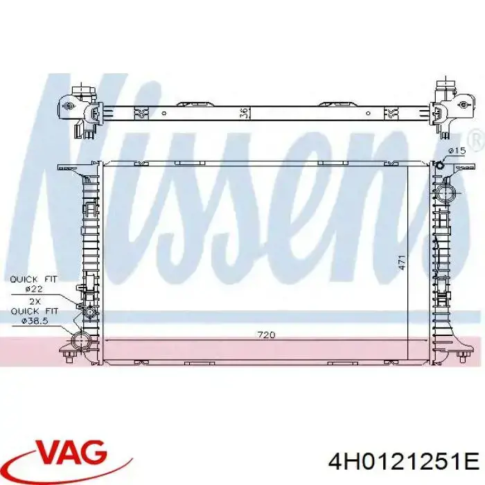 4H0121251E VAG Refrigeración del motor