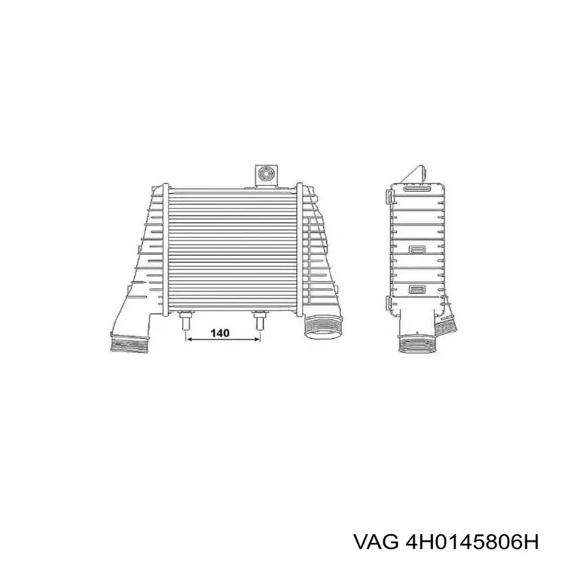 Radiador de aire de admisión VAG 4H0145806H precio, desde 186,17 EUR