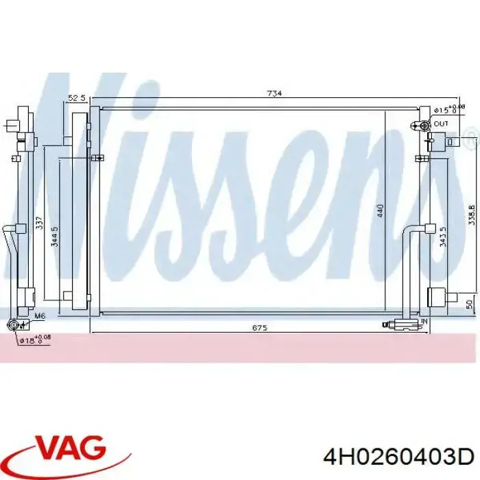 Comprar 4H0260403D VAG Condensador de aire acondicionado