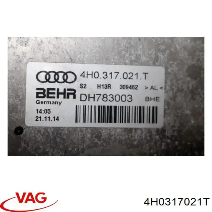 Radiador de refrigeración de la transmisión VAG 4H0317021T