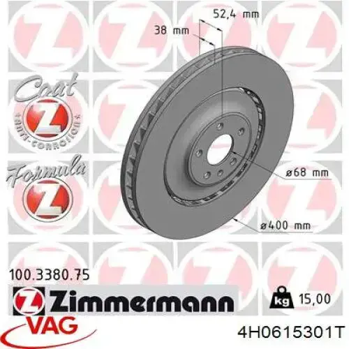 Frenos delanteros VAG 4H0615301T precio, desde 391,32 EUR