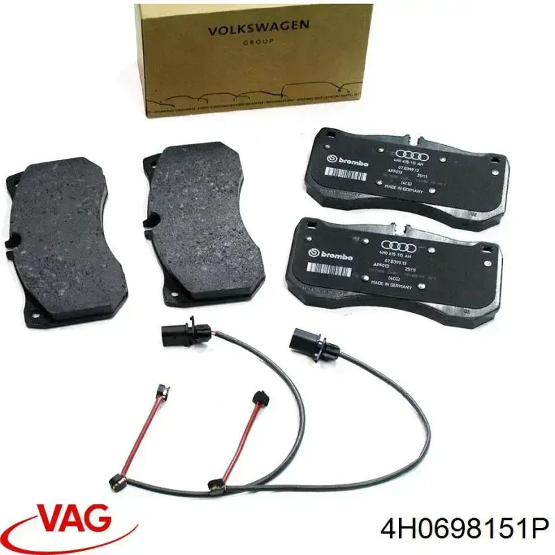 4H0698151P VAG Pastillas delanteras