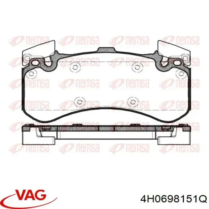4H0698151Q VAG pastillas de freno delanteras