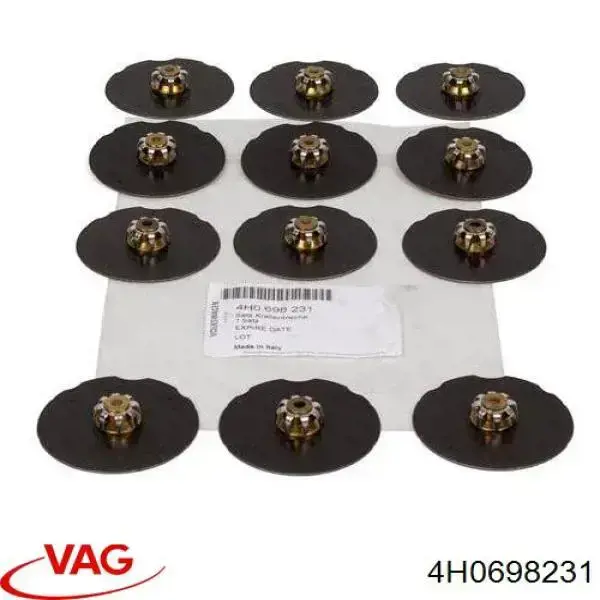 Comprar 4H0698231 VAG Chapa antirruido de fijación de la pastilla de freno delantera