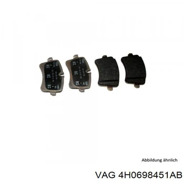 4H0698451AB VAG Pastillas freno traseras