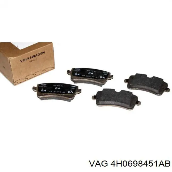 Pastillas de freno traseras 4H0698451AB VAG