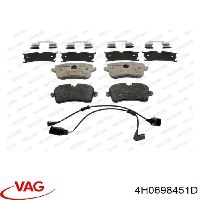 Comprar 4H0698451D VAG Pastillas de freno traseras