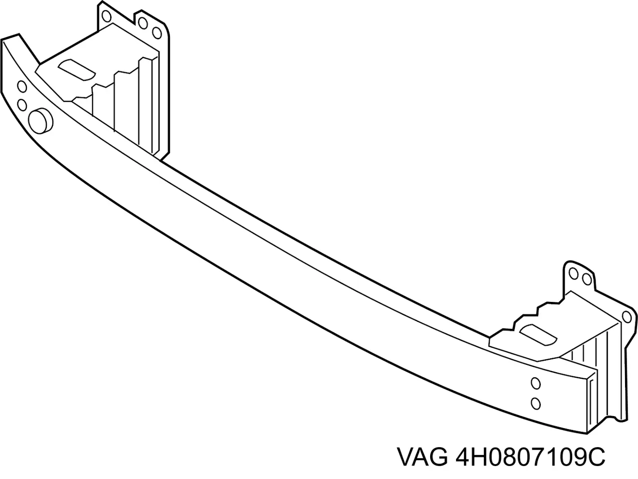 Refuerzo paragolpes delantero para Audi A8 (4H_)