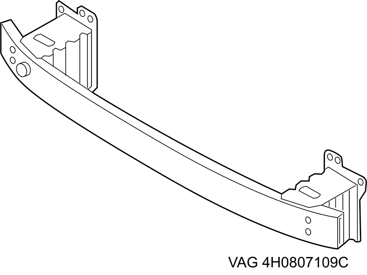 Refuerzo paragolpes delantero Audi A8 (4H_)