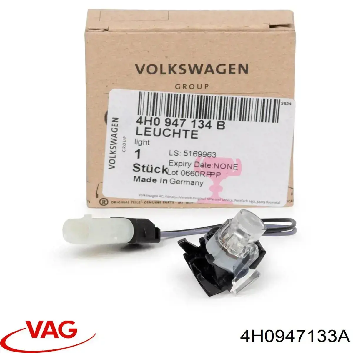 Lámpara de iluminación de la manija de la puerta delantera VAG 4H0947133A