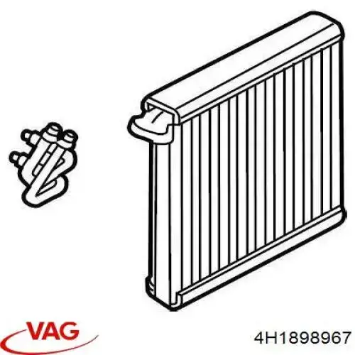 4H1898967 VAG Evaporador, aire acondicionado